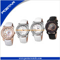 Relojes multifuncionales de perlas de cristal de zafiro Relojes Elegance Ladies Leather Band